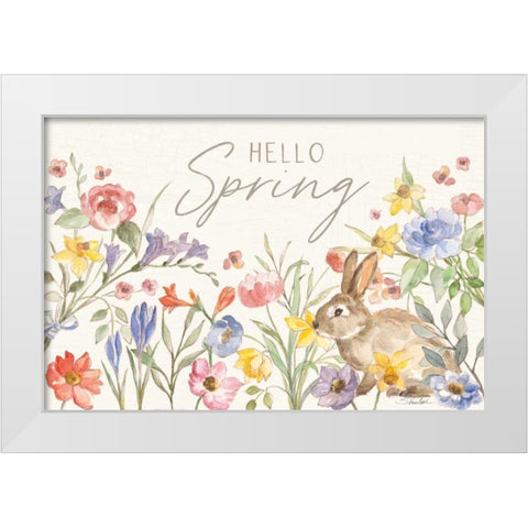 Happy Easter I White Modern Wood Framed Art Print by Vassileva, Silvia