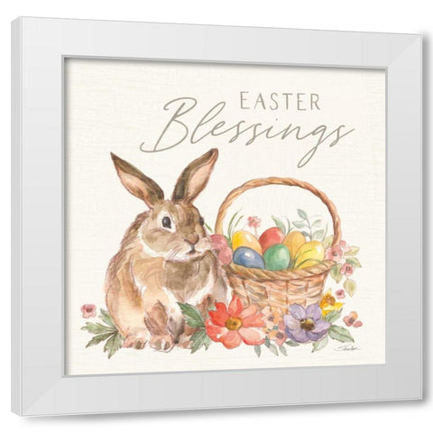 Happy Easter VI White Modern Wood Framed Art Print by Vassileva, Silvia