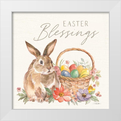 Happy Easter VI White Modern Wood Framed Art Print by Vassileva, Silvia