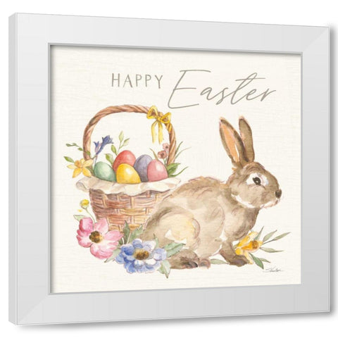 Happy Easter VII White Modern Wood Framed Art Print by Vassileva, Silvia
