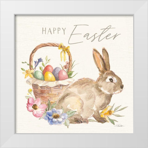 Happy Easter VII White Modern Wood Framed Art Print by Vassileva, Silvia