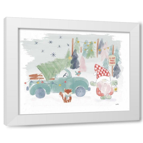 Woodland Wonders I White Modern Wood Framed Art Print by York, Leah