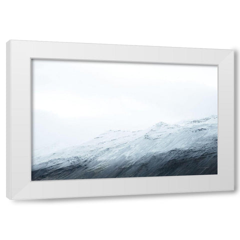 Mountain Gradient White Modern Wood Framed Art Print by Marshall, Laura