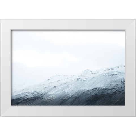 Mountain Gradient White Modern Wood Framed Art Print by Marshall, Laura