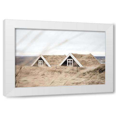 Selid Turf Houses White Modern Wood Framed Art Print by Marshall, Laura