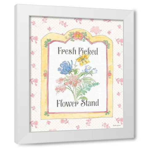 Peaceful Petals IV White Modern Wood Framed Art Print by Grove, Beth