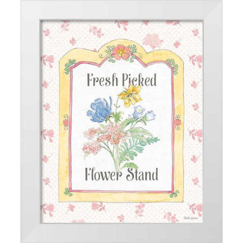 Peaceful Petals IV White Modern Wood Framed Art Print by Grove, Beth