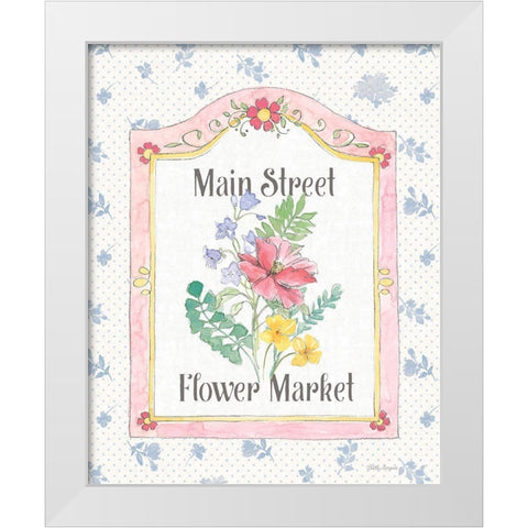 Peaceful Petals V White Modern Wood Framed Art Print by Grove, Beth