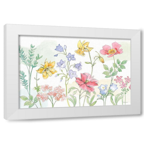 Peaceful Petals VI White Modern Wood Framed Art Print by Grove, Beth