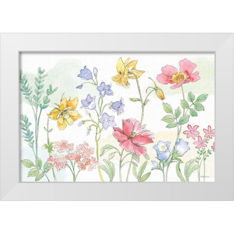 Peaceful Petals VI White Modern Wood Framed Art Print by Grove, Beth