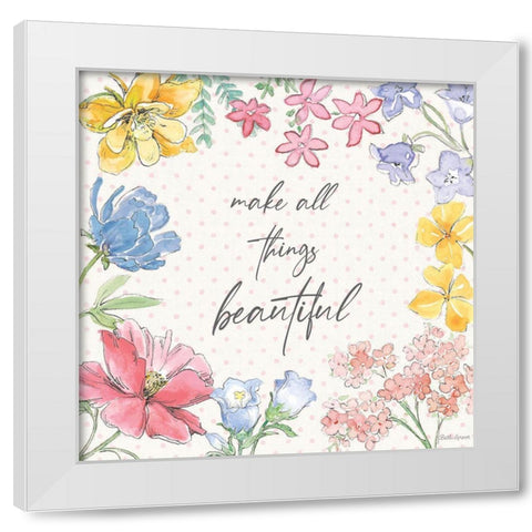 Peaceful Petals IX White Modern Wood Framed Art Print by Grove, Beth