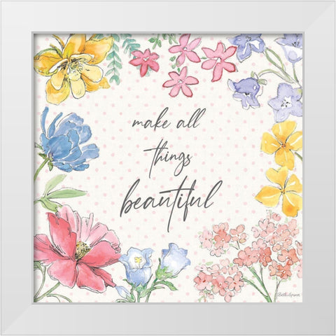 Peaceful Petals IX White Modern Wood Framed Art Print by Grove, Beth