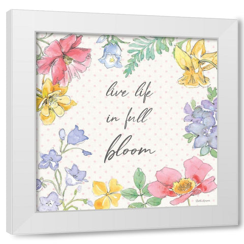 Peaceful Petals X White Modern Wood Framed Art Print by Grove, Beth