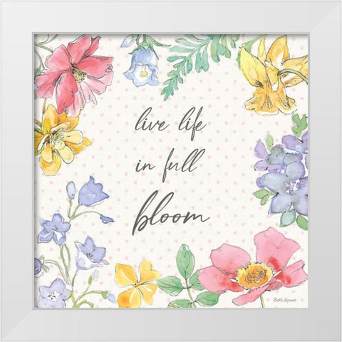 Peaceful Petals X White Modern Wood Framed Art Print by Grove, Beth