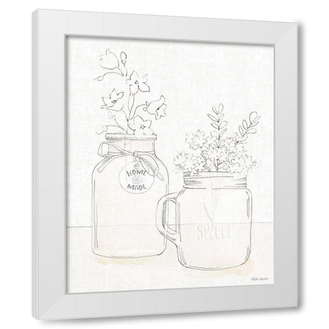 Peaceful Petals II Neutral White Modern Wood Framed Art Print by Grove, Beth