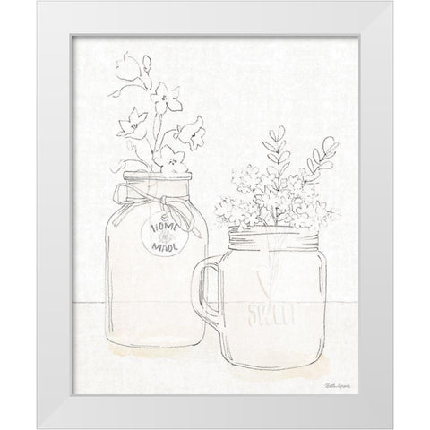 Peaceful Petals II Neutral White Modern Wood Framed Art Print by Grove, Beth