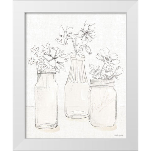Peaceful Petals III Neutral White Modern Wood Framed Art Print by Grove, Beth