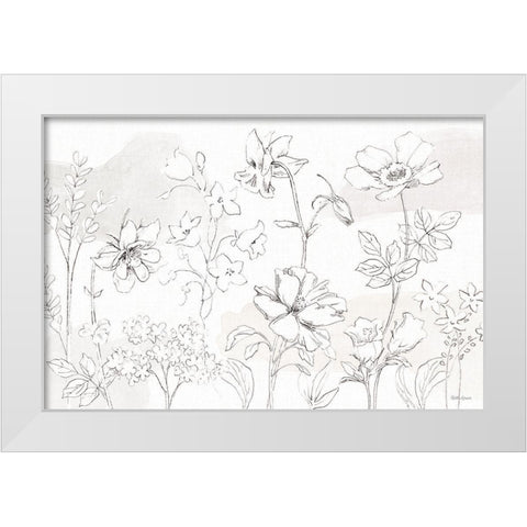 Peaceful Petals VI Neutral White Modern Wood Framed Art Print by Grove, Beth