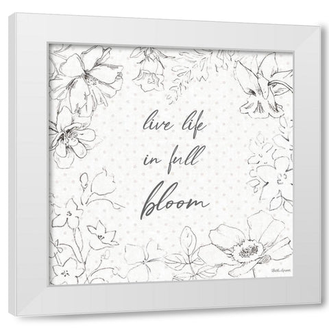 Peaceful Petals X Neutral White Modern Wood Framed Art Print by Grove, Beth