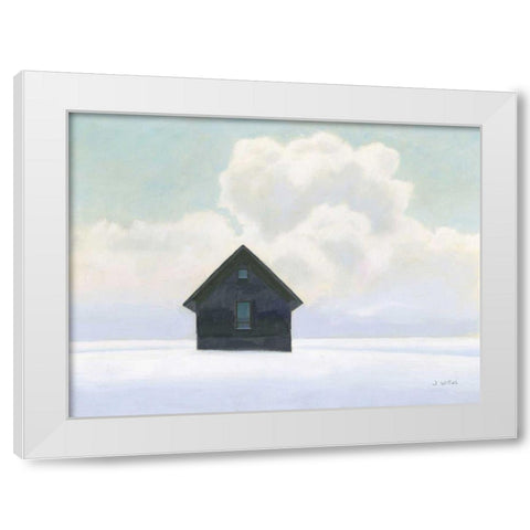 Lonely Winter Landscape I White Modern Wood Framed Art Print by Wiens, James