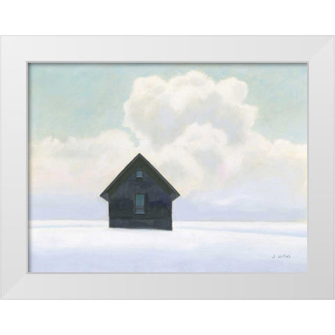 Lonely Winter Landscape I White Modern Wood Framed Art Print by Wiens, James
