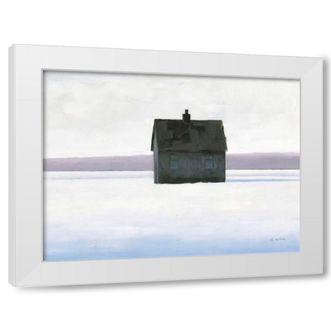 Lonely Winter Landscape II White Modern Wood Framed Art Print by Wiens, James