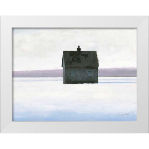 Lonely Winter Landscape II White Modern Wood Framed Art Print by Wiens, James