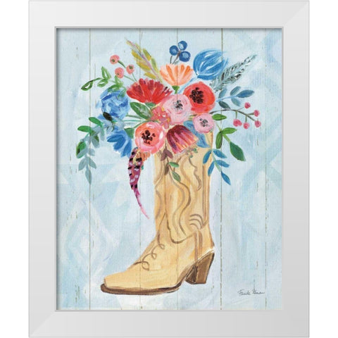 Cowgirl II White Modern Wood Framed Art Print by Zaman, Farida