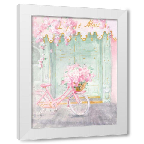 Pastel Paris I White Modern Wood Framed Art Print by Nai, Danhui