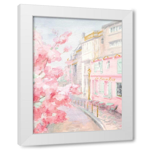 Pastel Paris II White Modern Wood Framed Art Print by Nai, Danhui