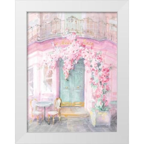 Pastel Paris IV White Modern Wood Framed Art Print by Nai, Danhui