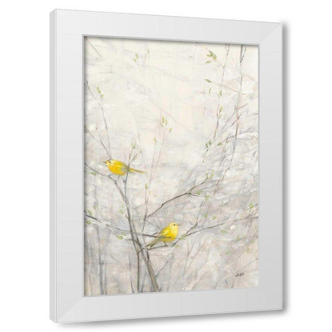 Birds in Trees II White Modern Wood Framed Art Print by Purinton, Julia