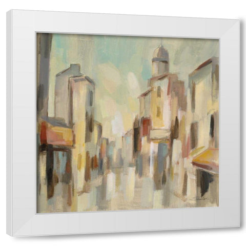 Pastel Street I White Modern Wood Framed Art Print by Vassileva, Silvia