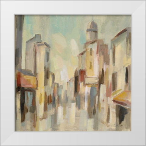 Pastel Street I White Modern Wood Framed Art Print by Vassileva, Silvia