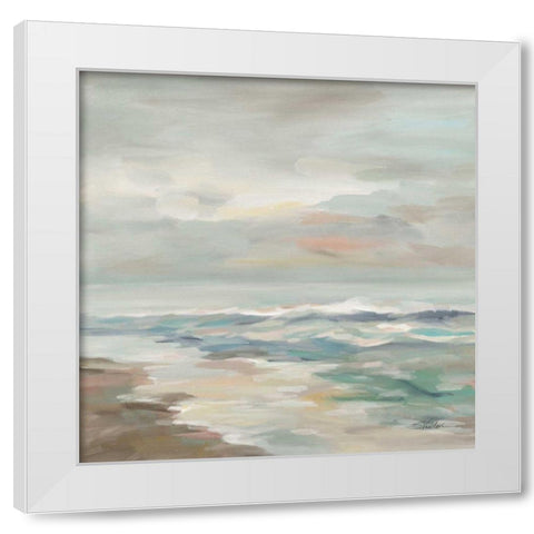 Pastel Tide White Modern Wood Framed Art Print by Vassileva, Silvia