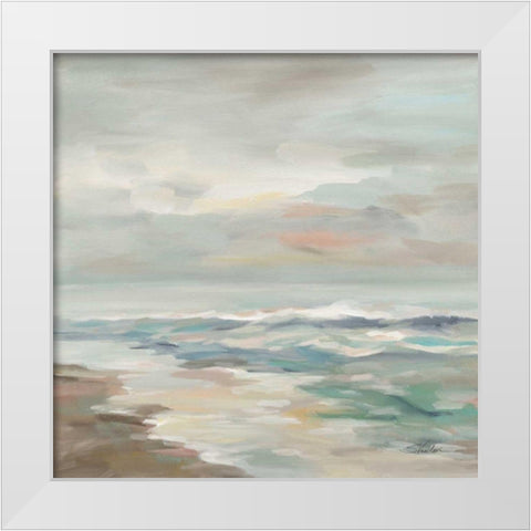 Pastel Tide White Modern Wood Framed Art Print by Vassileva, Silvia