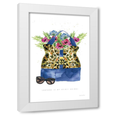 On the Wild Side I White Modern Wood Framed Art Print by Charro, Mercedes Lopez