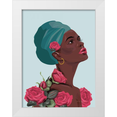 Strength and Beauty III White Modern Wood Framed Art Print by Escalante, Omar