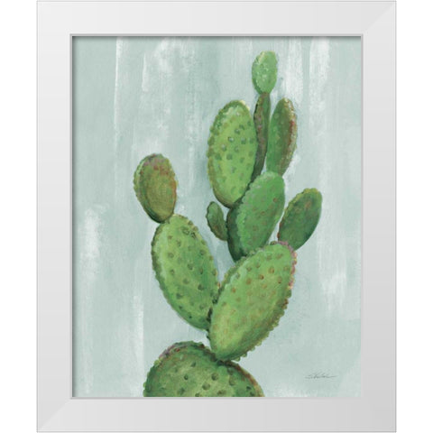 Front Yard Cactus I Slate White Modern Wood Framed Art Print by Vassileva, Silvia