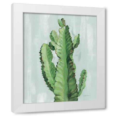 Front Yard Cactus II Slate White Modern Wood Framed Art Print by Vassileva, Silvia