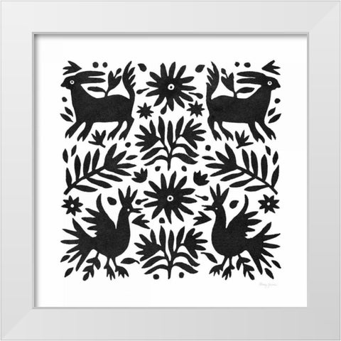 Otomi Elegance Black I White Modern Wood Framed Art Print by Green, Nancy
