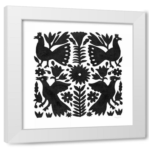 Otomi Elegance Black IV White Modern Wood Framed Art Print by Green, Nancy