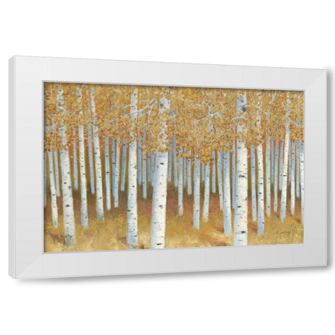 Forest of Gold White Modern Wood Framed Art Print by Wiens, James