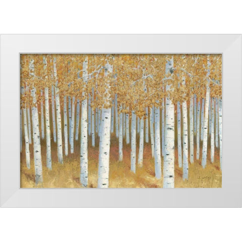 Forest of Gold White Modern Wood Framed Art Print by Wiens, James