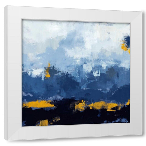 Mountain Gold White Modern Wood Framed Art Print by Munger, Pamela