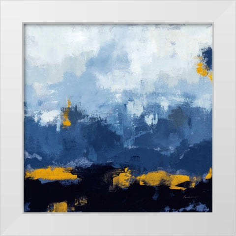 Mountain Gold White Modern Wood Framed Art Print by Munger, Pamela