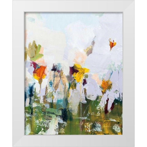 Spontaneous Summer I White Modern Wood Framed Art Print by Munger, Pamela