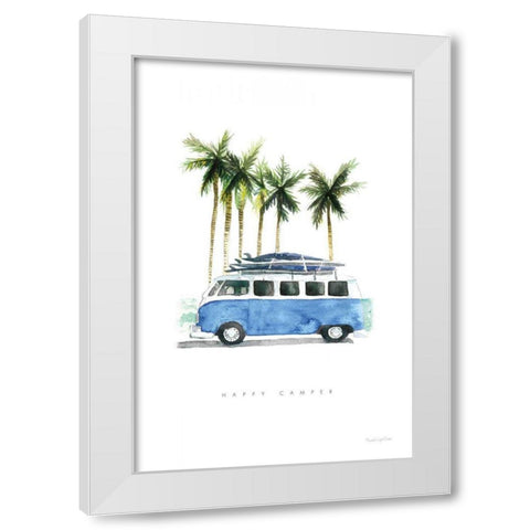 Surf Days II White Modern Wood Framed Art Print by Charro, Mercedes Lopez