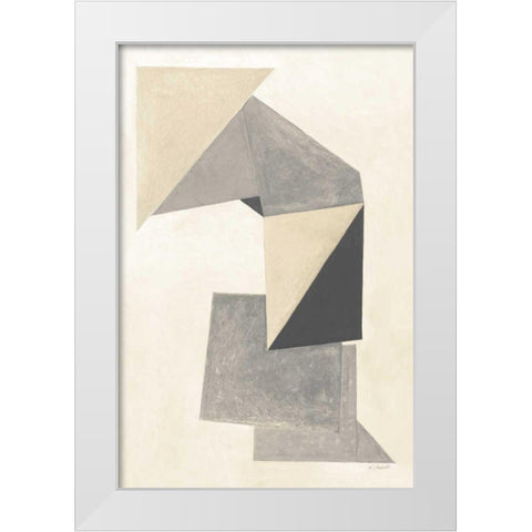 Paper Trail Neutral White Modern Wood Framed Art Print by Schick, Mike