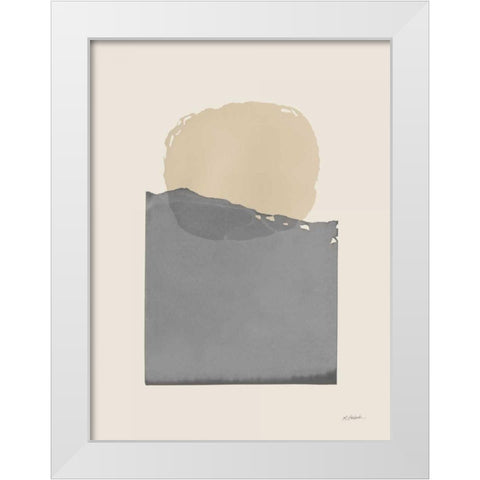 Buoyant Neutral White Modern Wood Framed Art Print by Schick, Mike